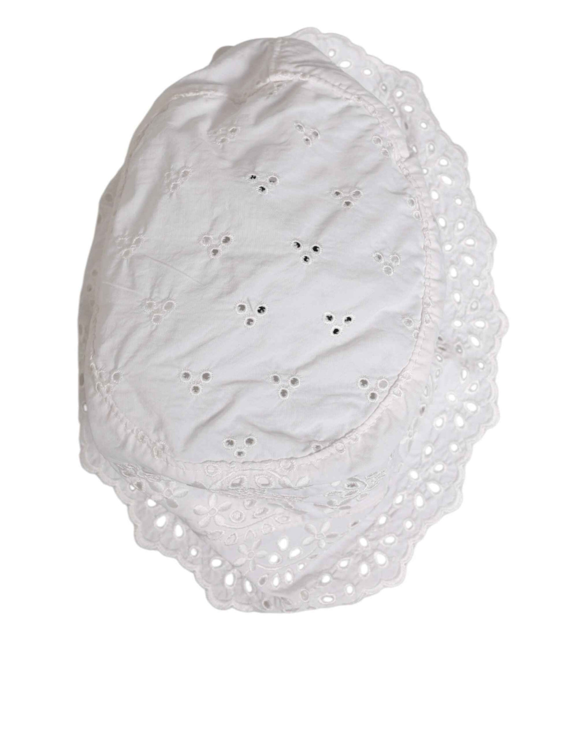 Dolce & Gabbana White Nylon Cut Out Bucket Logo Capello Hat