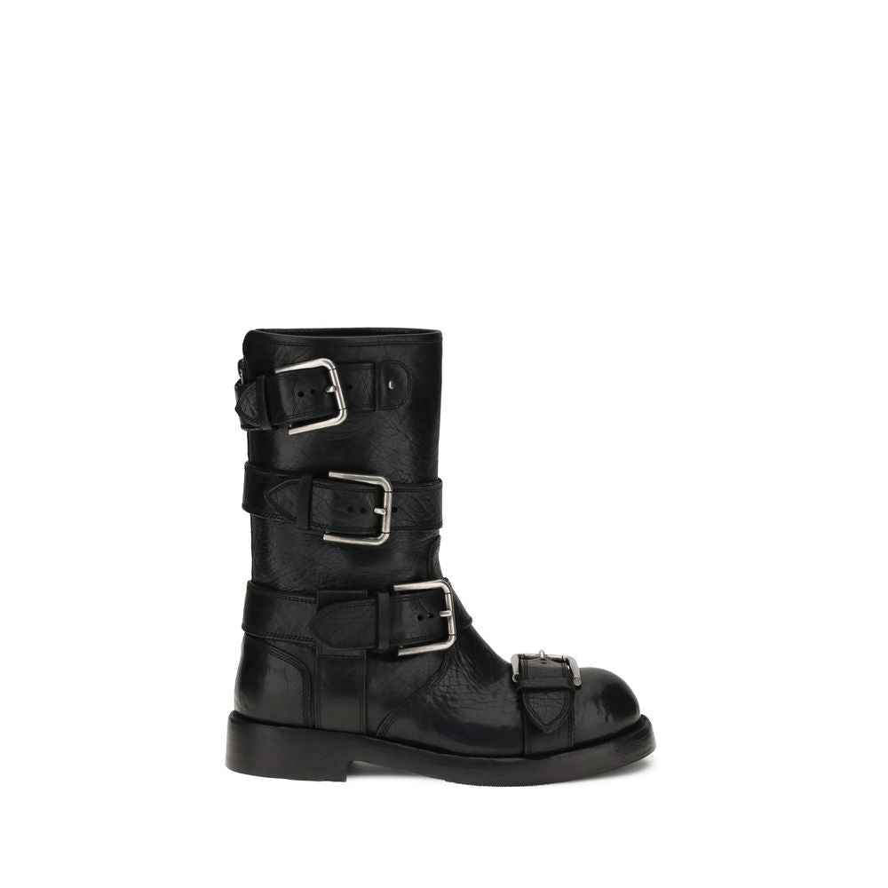 Dolce & Gabbana Buckled leather Boots