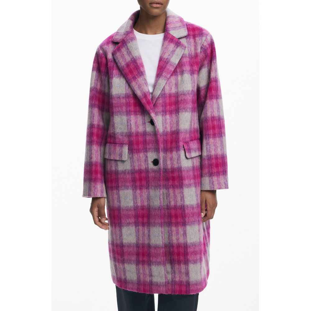 Desigual Pink Wool Women Coat