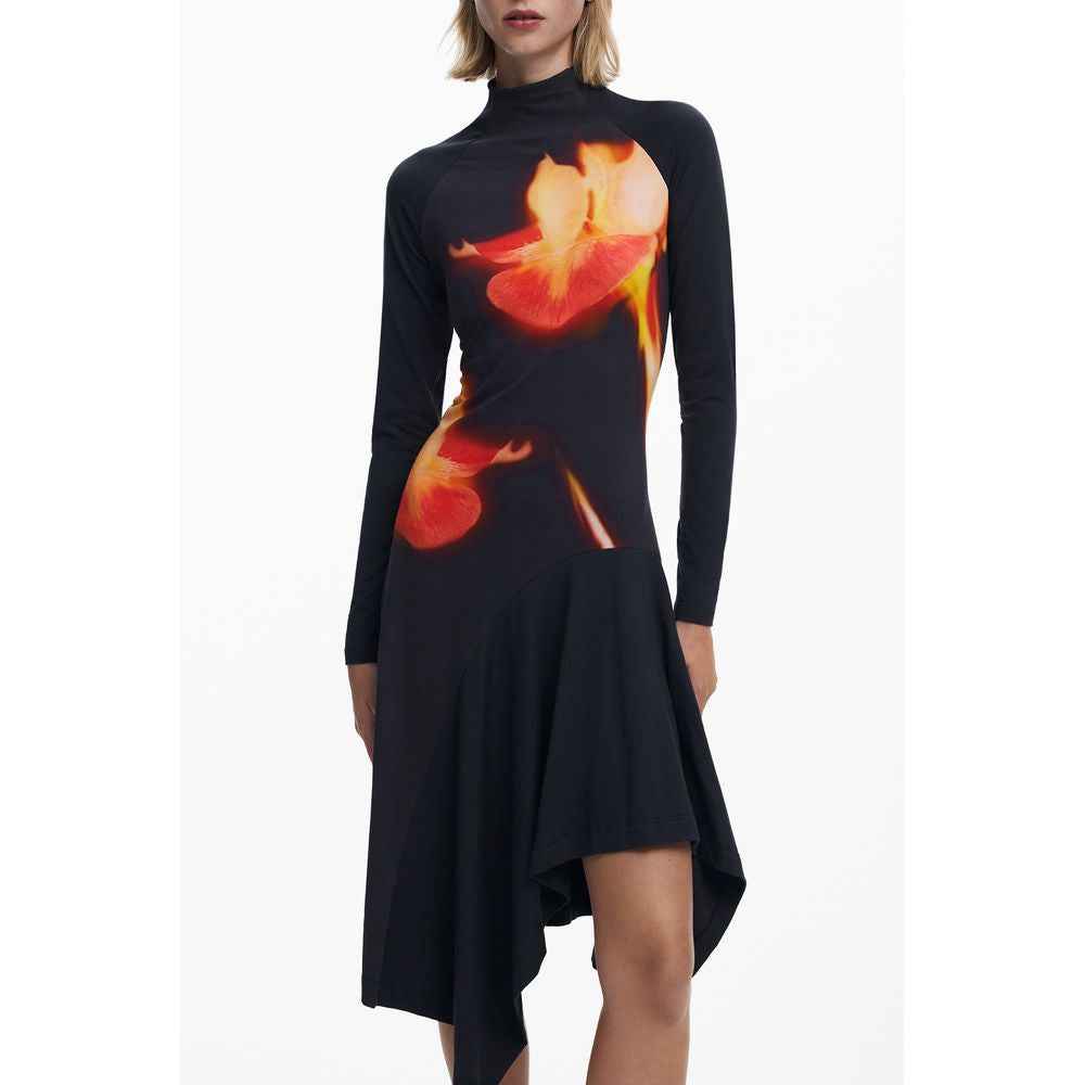 Desigual Black Cotton Women Dress