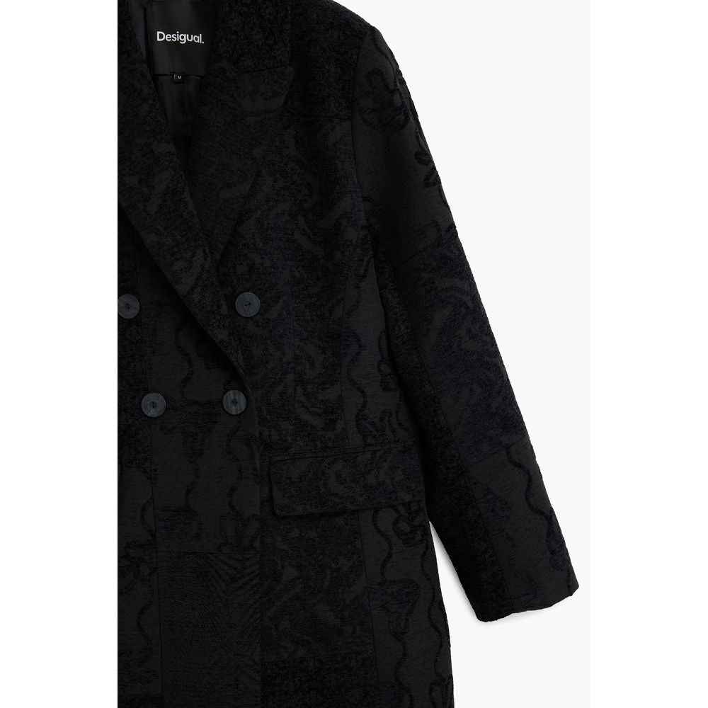 Desigual Black Polyester Women Coat