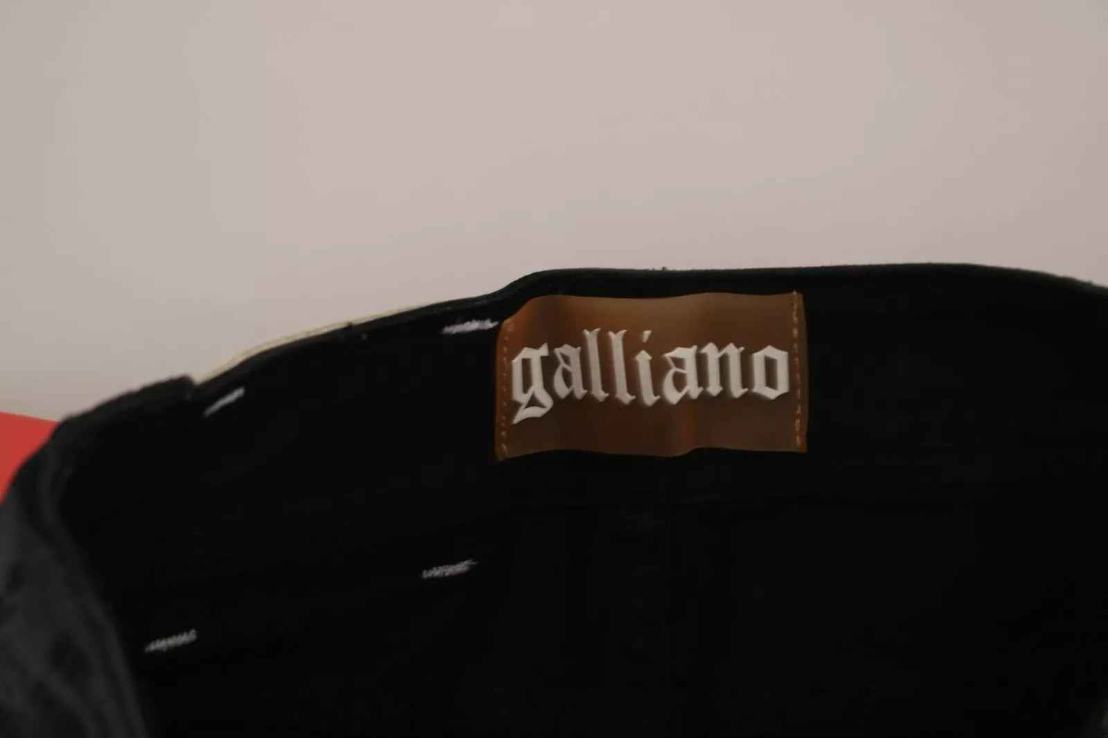 John Galliano Black Washed High Waist Flared Denim Casual Pants Jeans