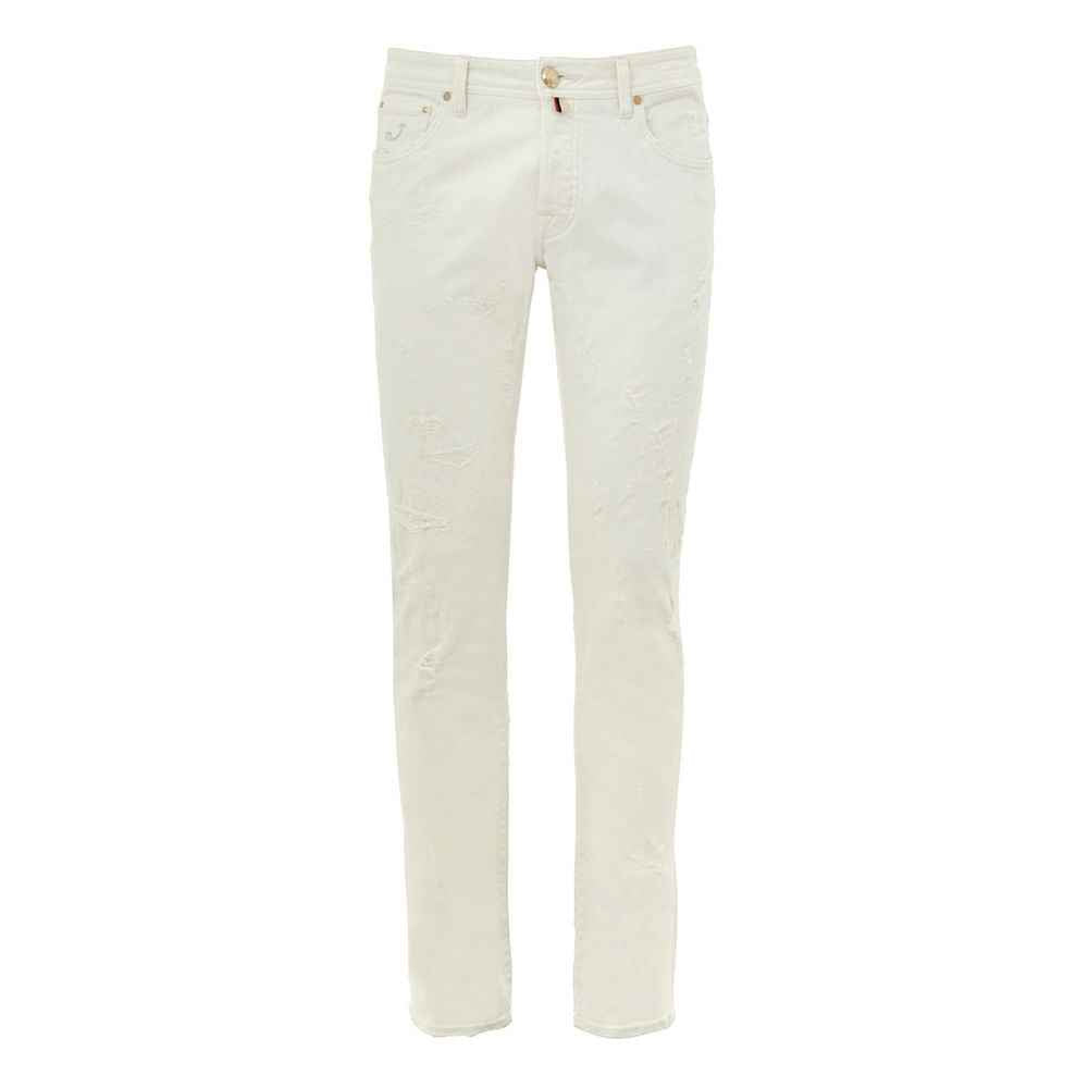 Jacob Cohen White Cotton Skinny Jean