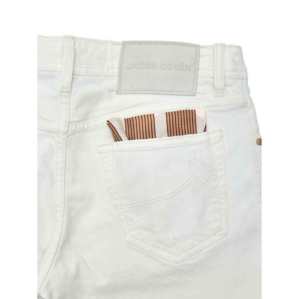 Jacob Cohen White Cotton Skinny Jean
