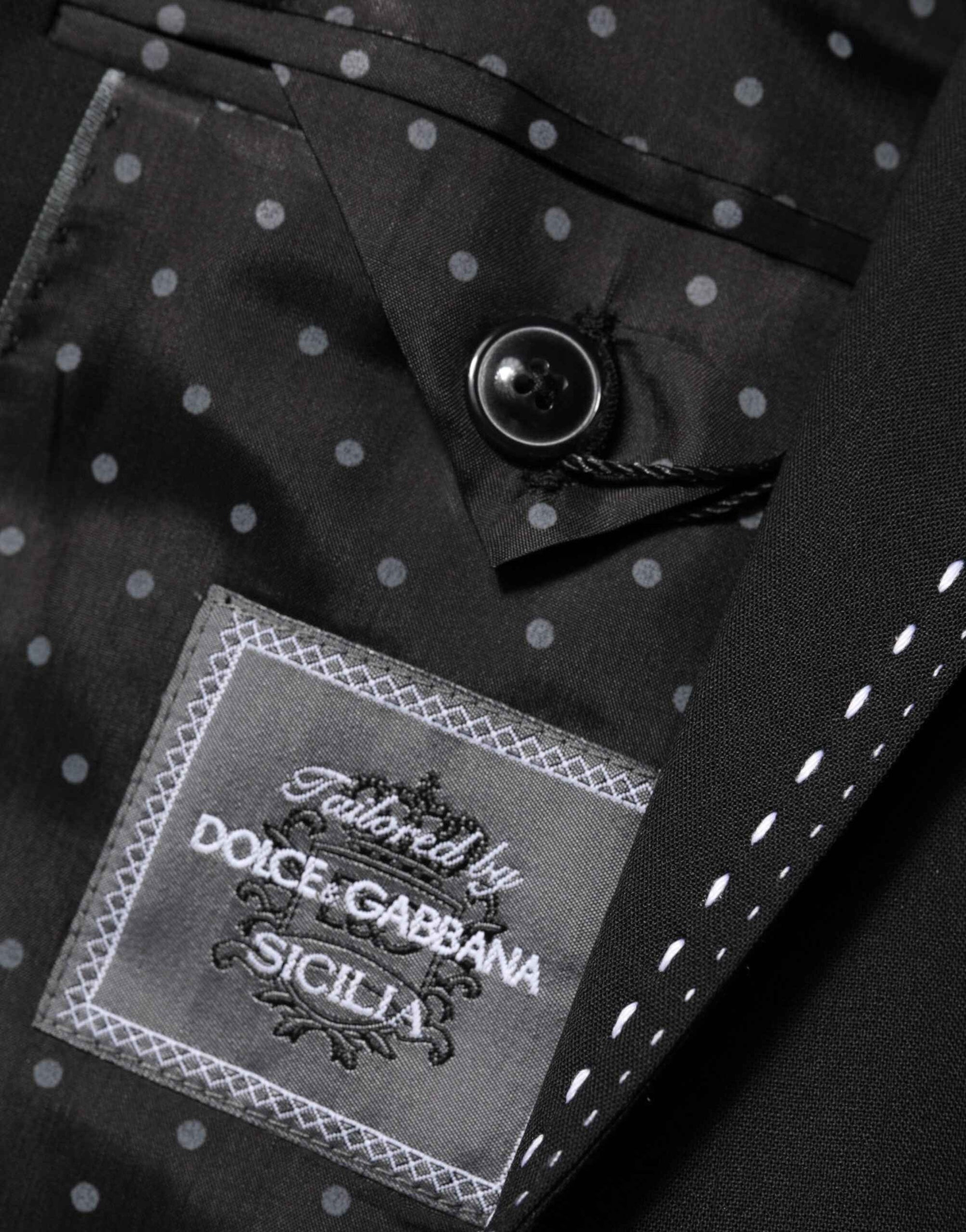 Dolce & Gabbana Black SICILIA 2 Buttons Suit Jacket Blazer