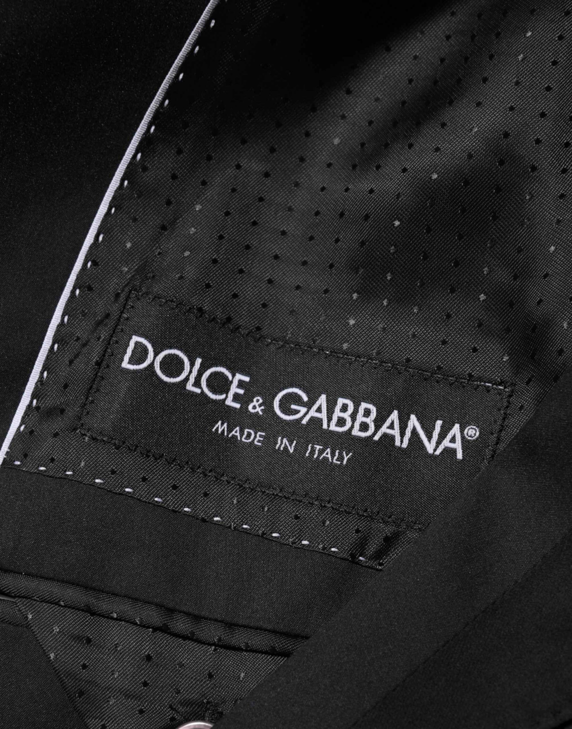 Dolce & Gabbana Black Cotton 2 Buttons Suit Jacket Blazer