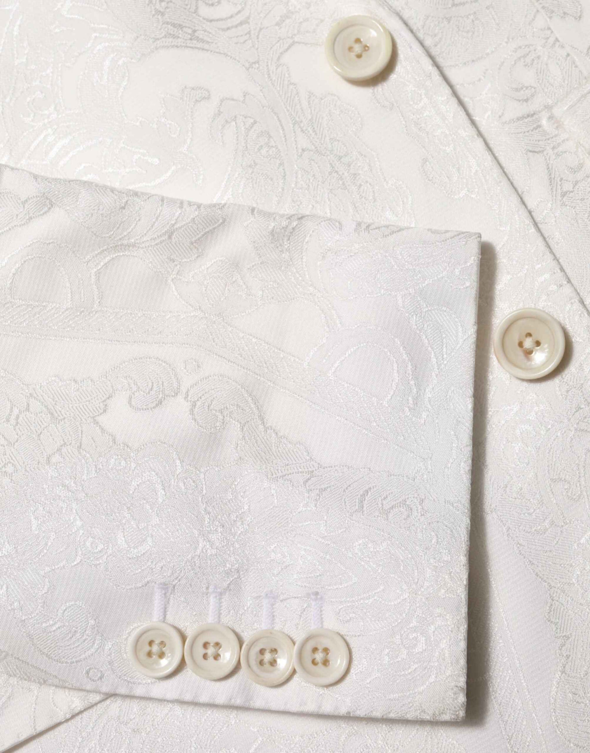 Dolce & Gabbana White Brocade 2 Piece MARTINI Formal Suit