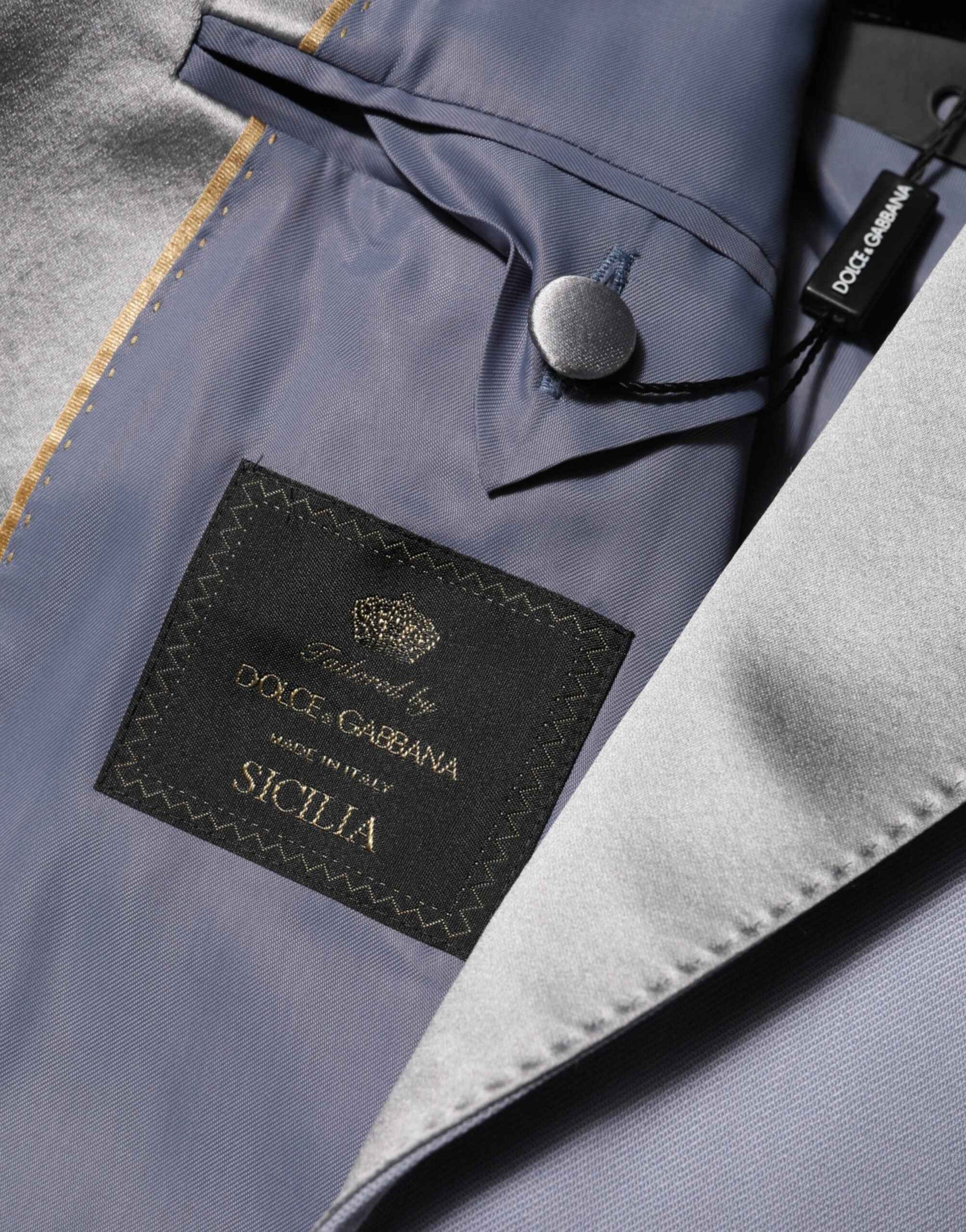 Dolce & Gabbana Gray Wool SICILIA 2 Buttons Men Suit Blazer