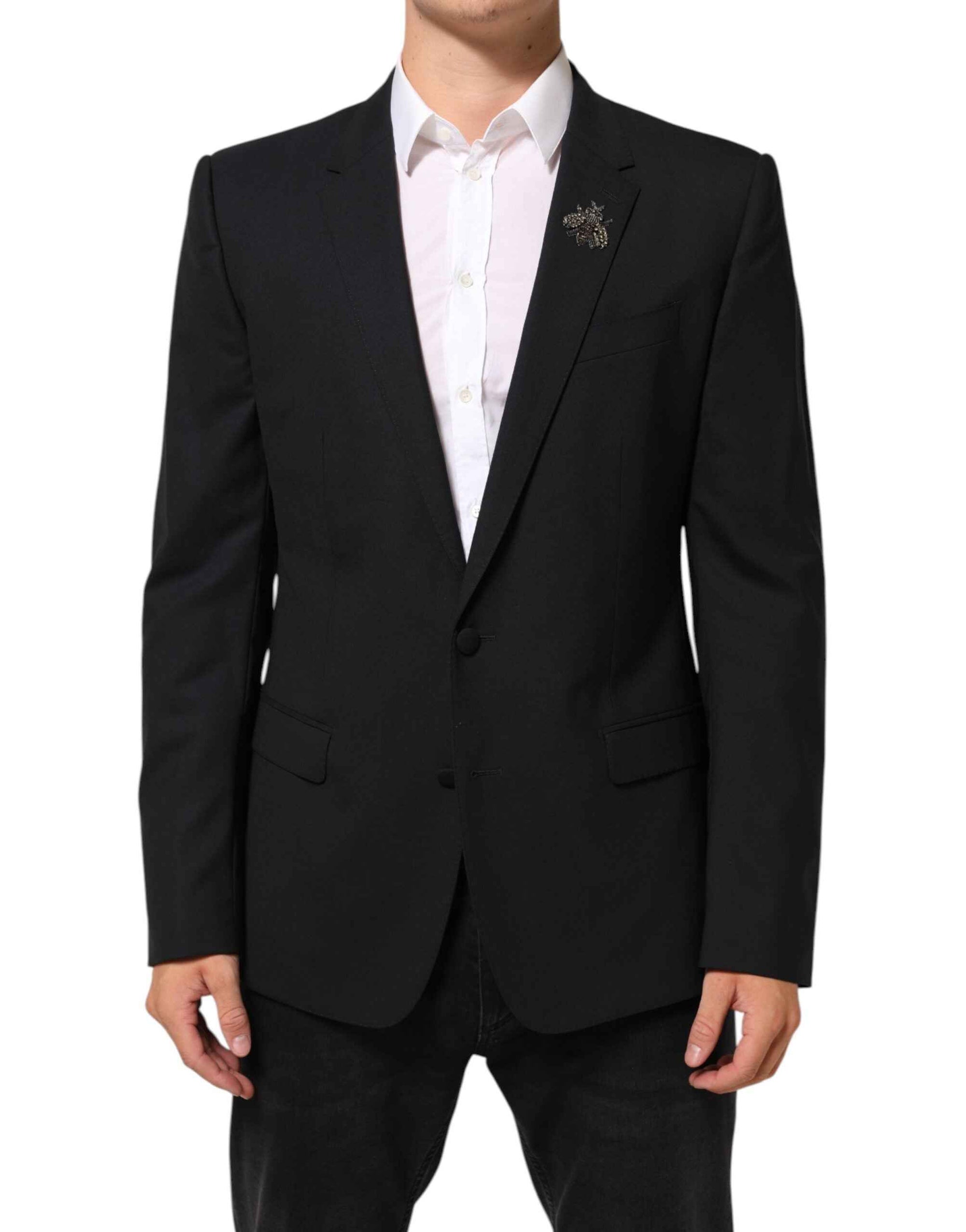 Dolce & Gabbana Black Bee MARTINI 2 Button Men Suit Blazer