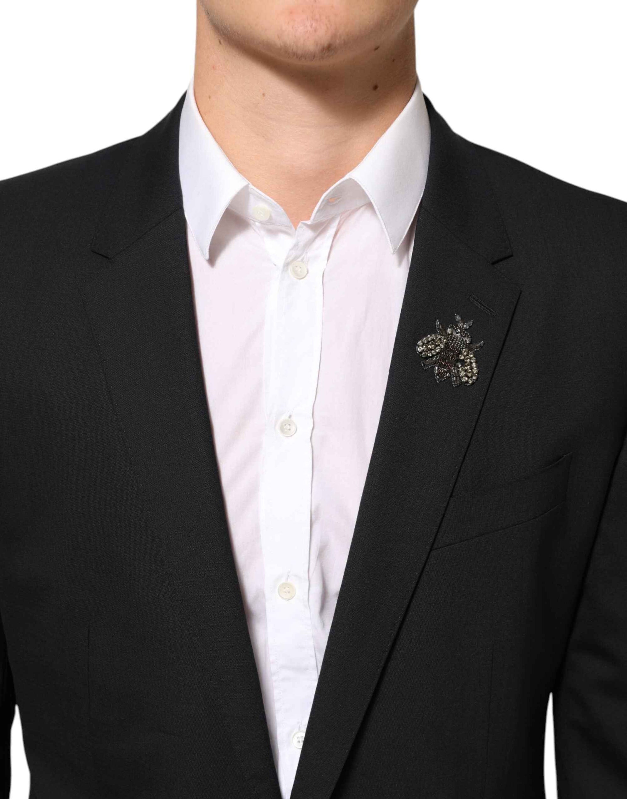 Dolce & Gabbana Black Bee MARTINI 2 Button Men Suit Blazer