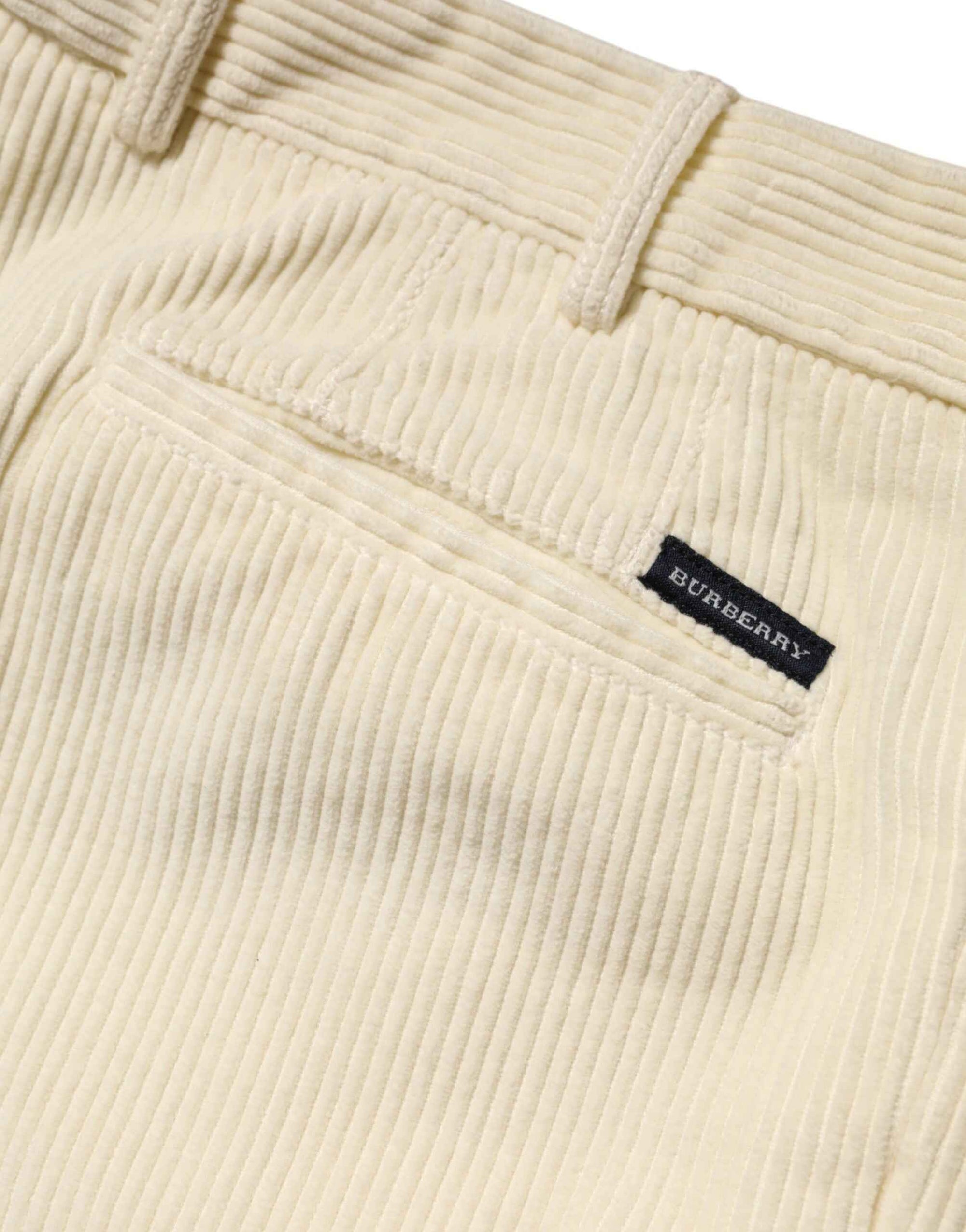 Burberry Beige Corduroy Cotton Straight Men Trouser Pants