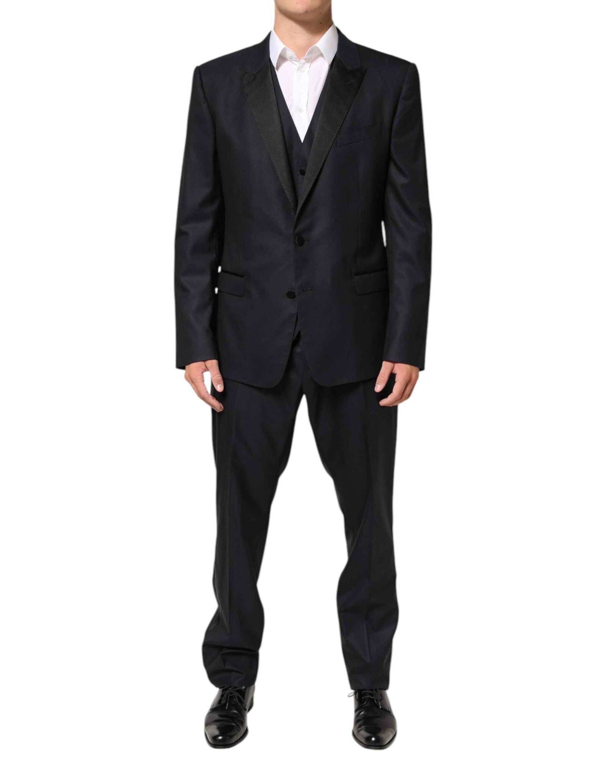 Dolce & Gabbana Black MARTINI 2 Buttons Suit 3 Piece Suit