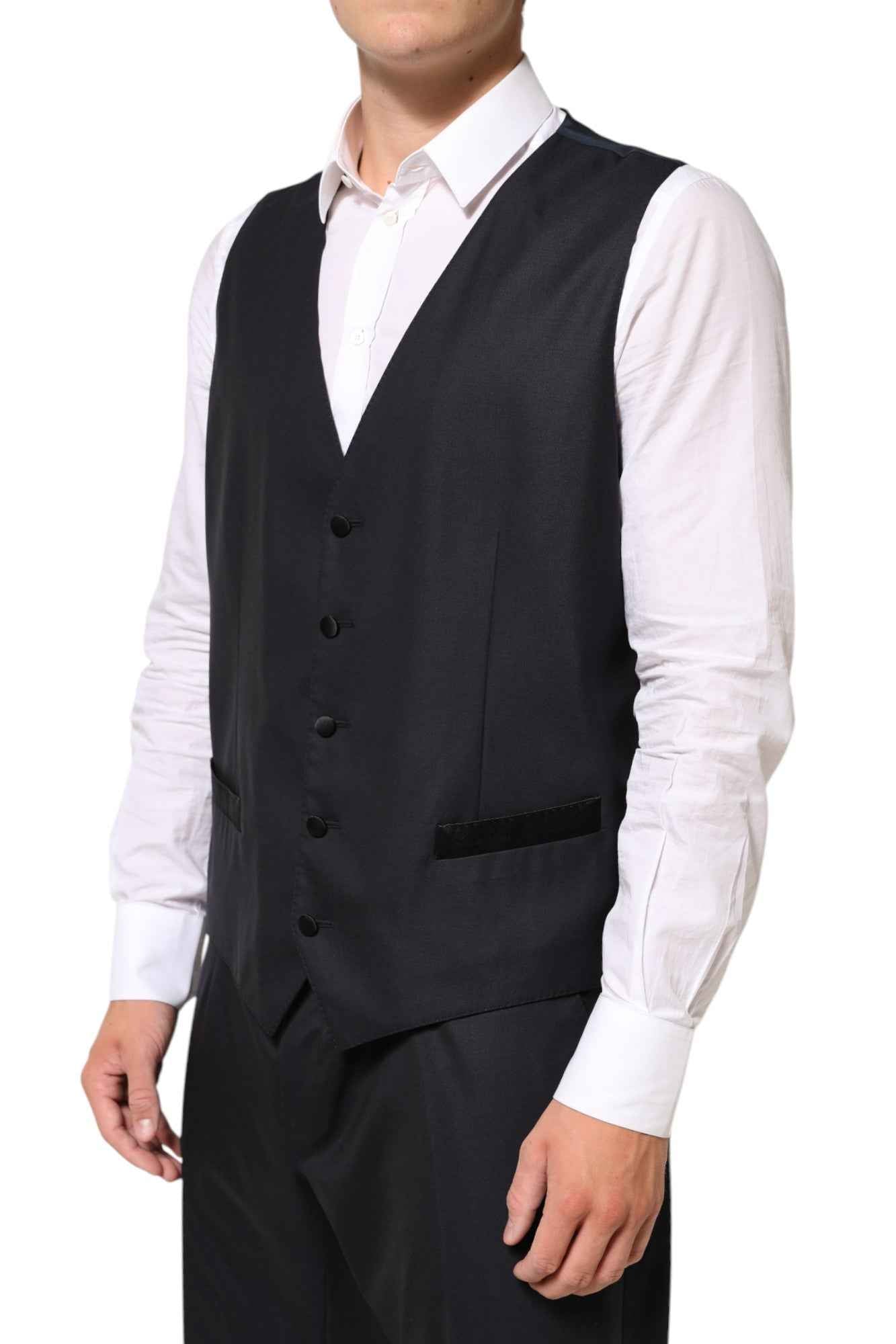 Dolce & Gabbana Black MARTINI 2 Buttons Suit 3 Piece Suit