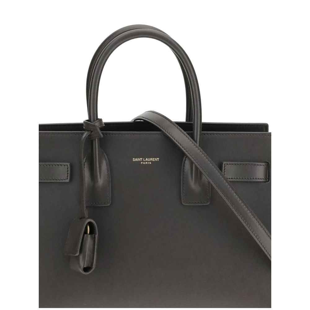 Saint Laurent Gray Calf Leather Bos Taurus Shoulder Bag