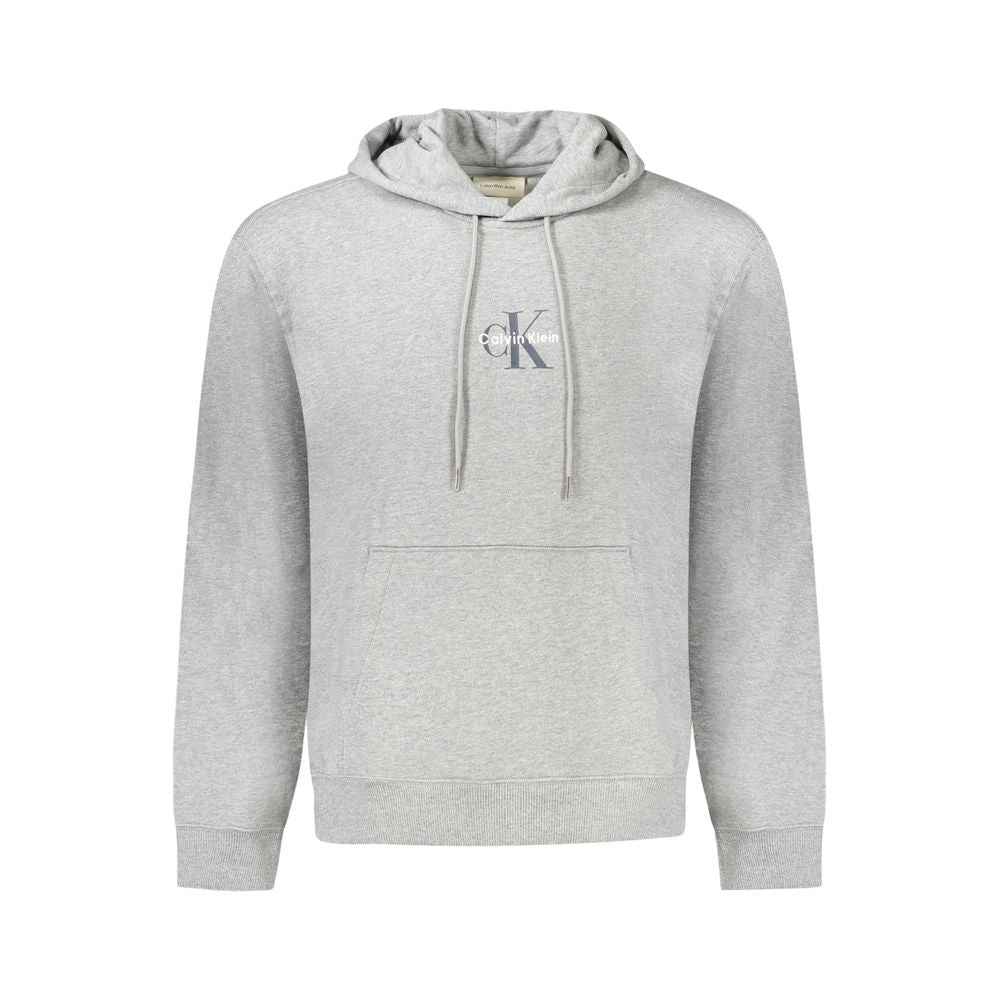 Calvin Klein Gray Cotton Mens Hooded Sweater