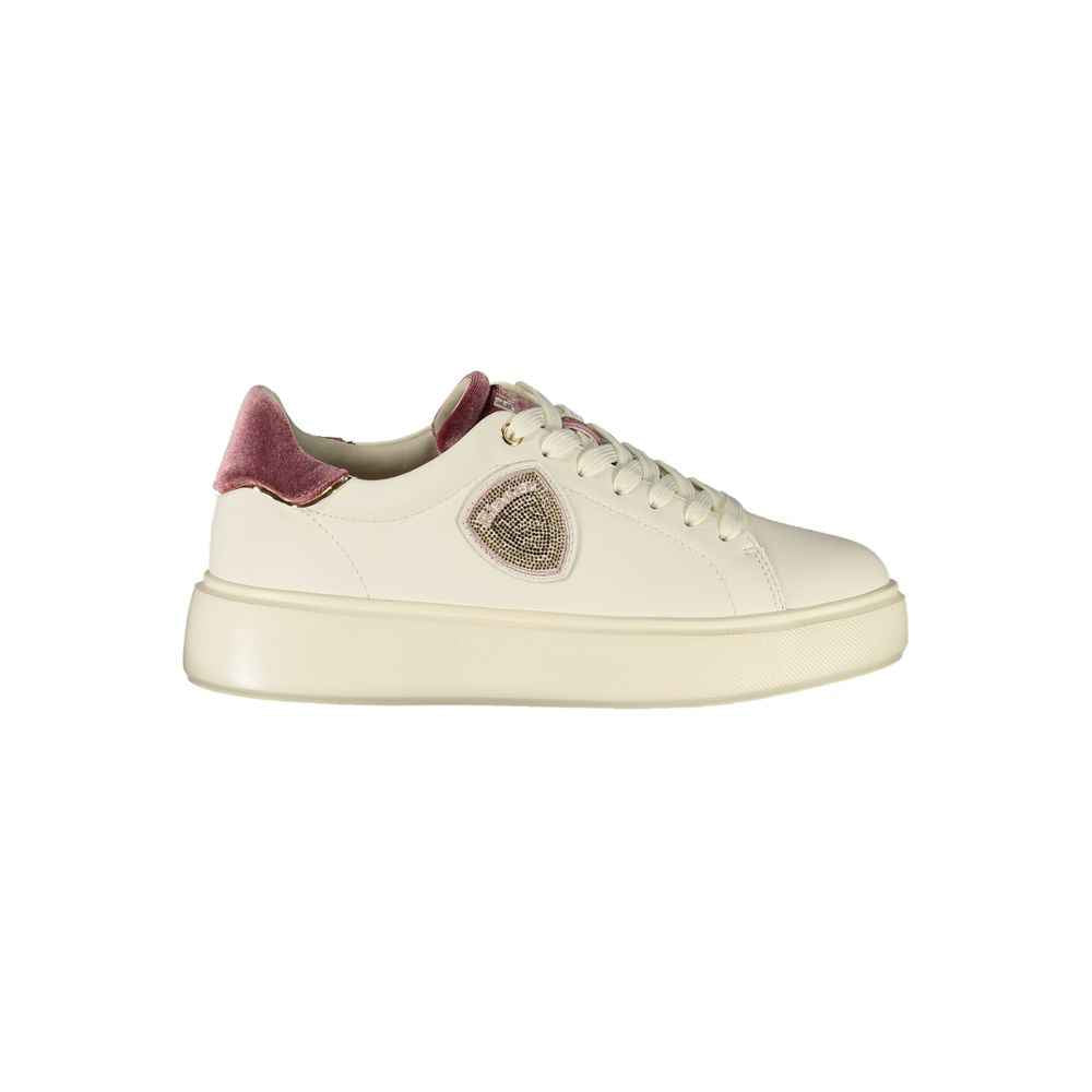 Blauer White Leather Women Sneaker
