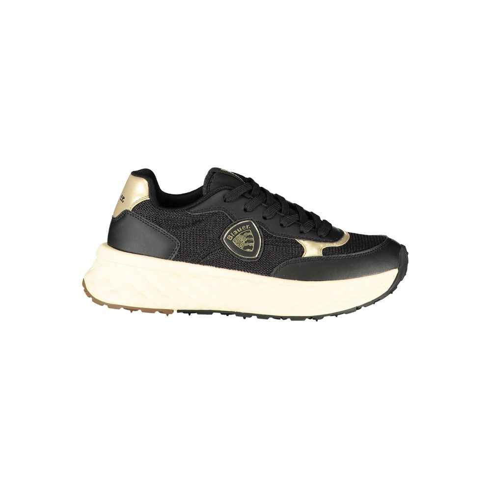 Blauer Black Leather Women Sneaker