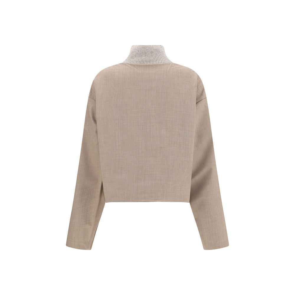 Fabiana Filippi Reversible Platinum Mohair Jacket