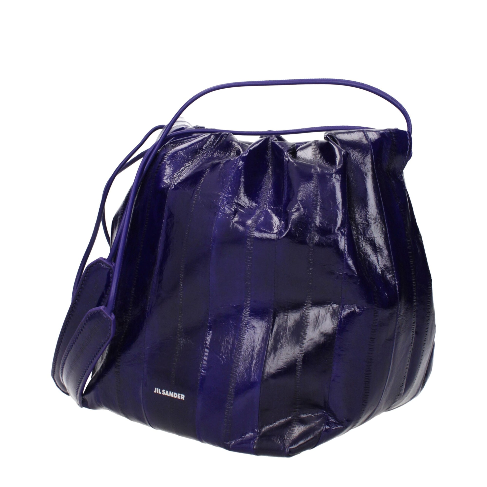 Jil Sander Purple Leather Shoulder Bag
