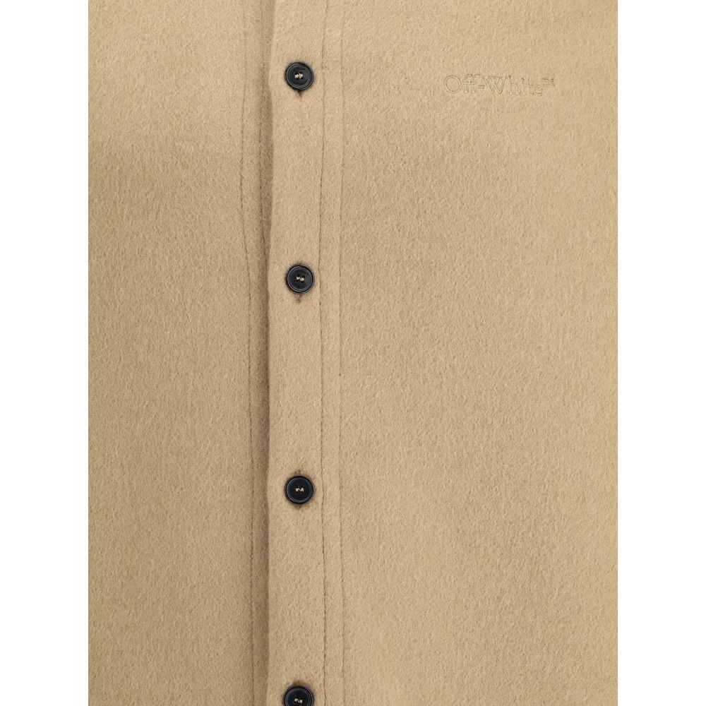 Off-White Beige Cashmere Dress Shirt