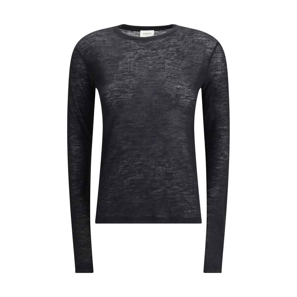 Saint Laurent Short-sleeved T-shirt in Cashmere and Silk