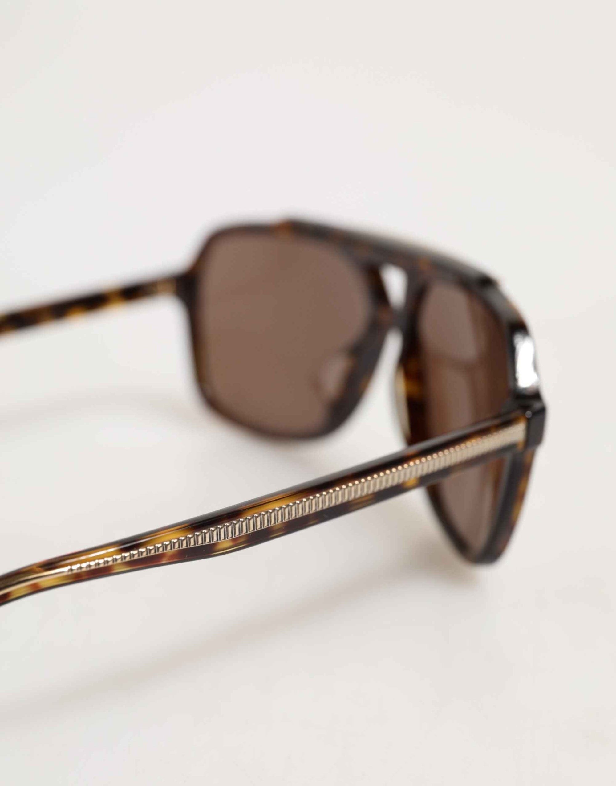 Dolce & Gabbana Dark Brown Tortoise Shell Pilot Frame Sunglasses