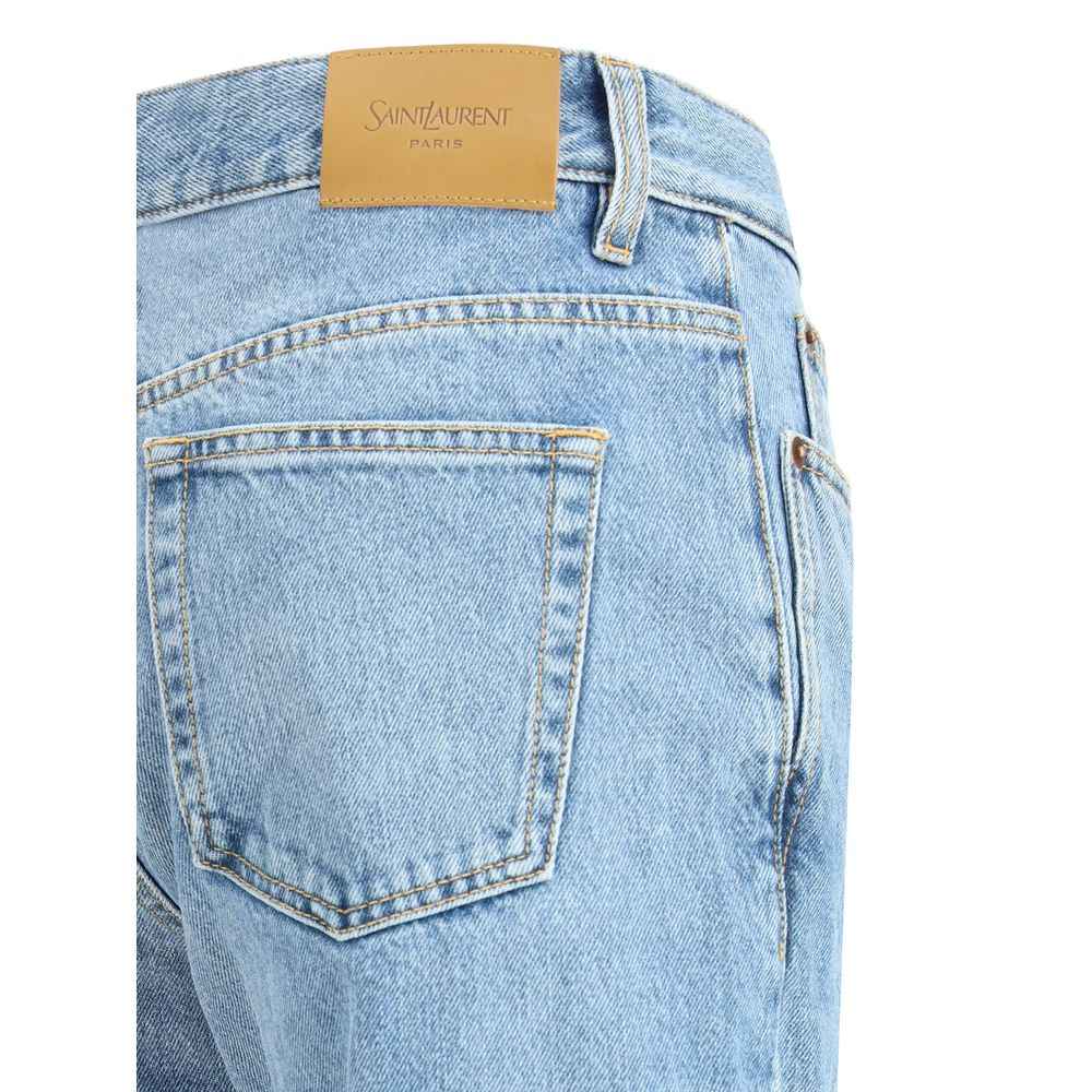 Saint Laurent NICO low-rise jeans in Bahamas denim