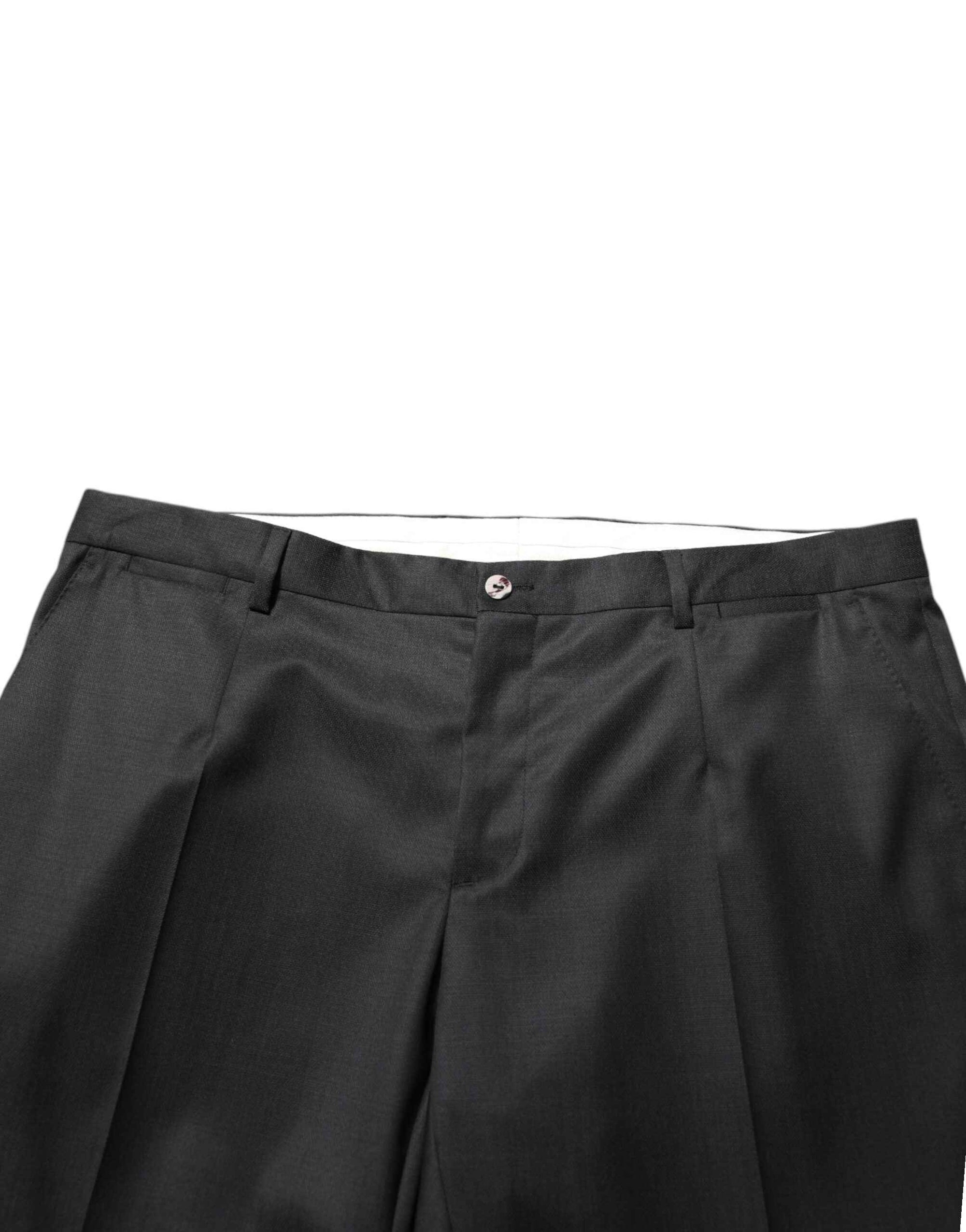 Dolce & Gabbana Black Wool Formal Dress Men Trouser Pants