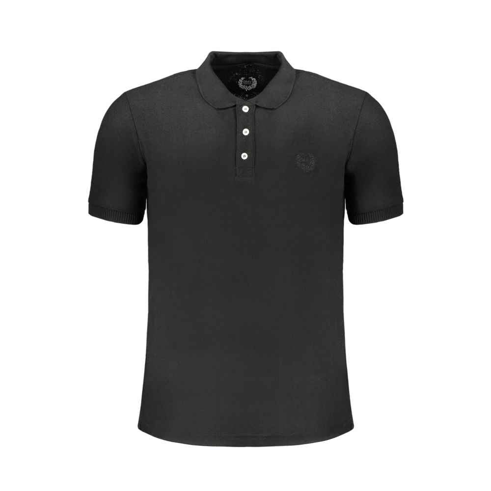 Gianmarco Venturi Black Cotton Polo Shirt