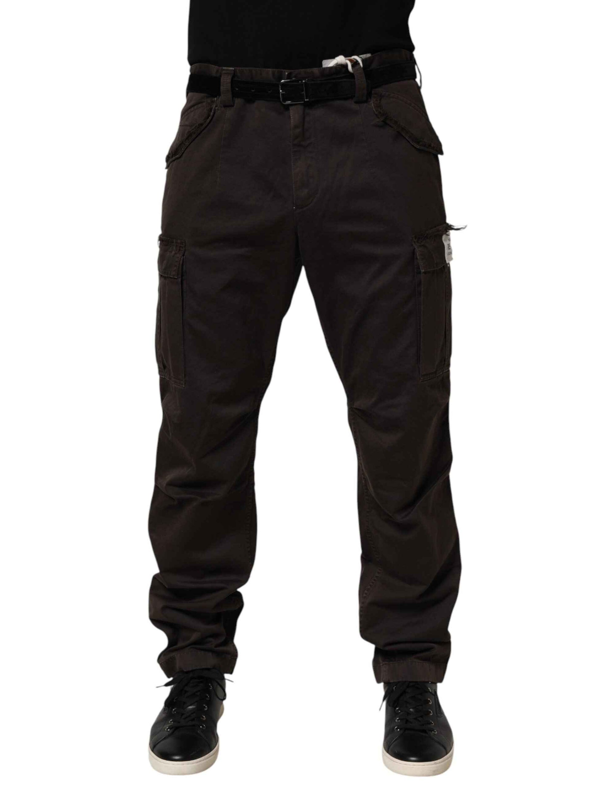 Dolce & Gabbana Brown Re- Edition Cotton Men Cargo Pants