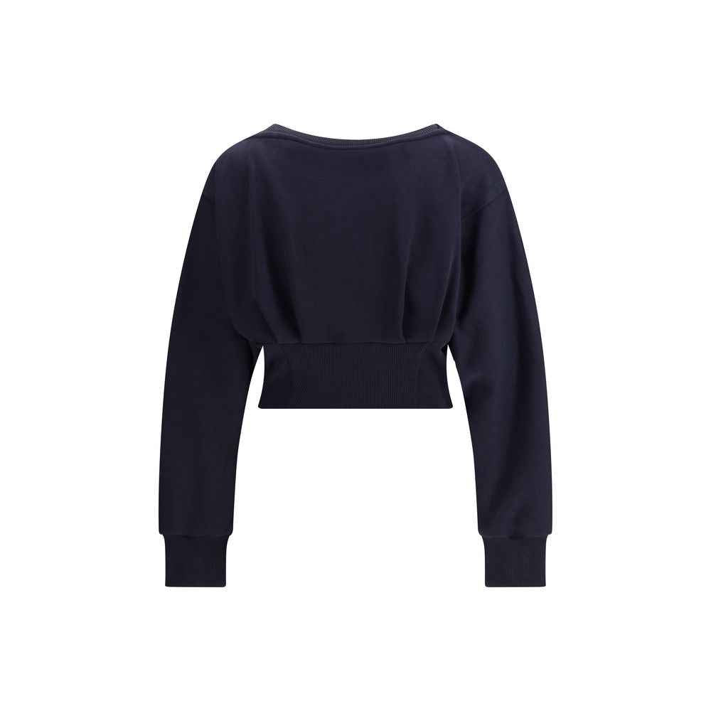 PINKO Cotton Sweatshirt with Corset Detail