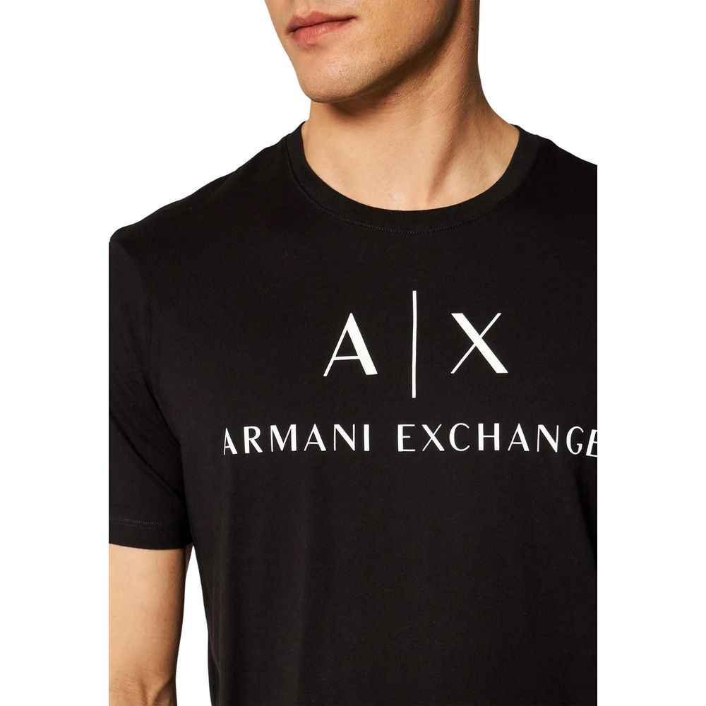Armani Exchange Black Cotton T-Shirt