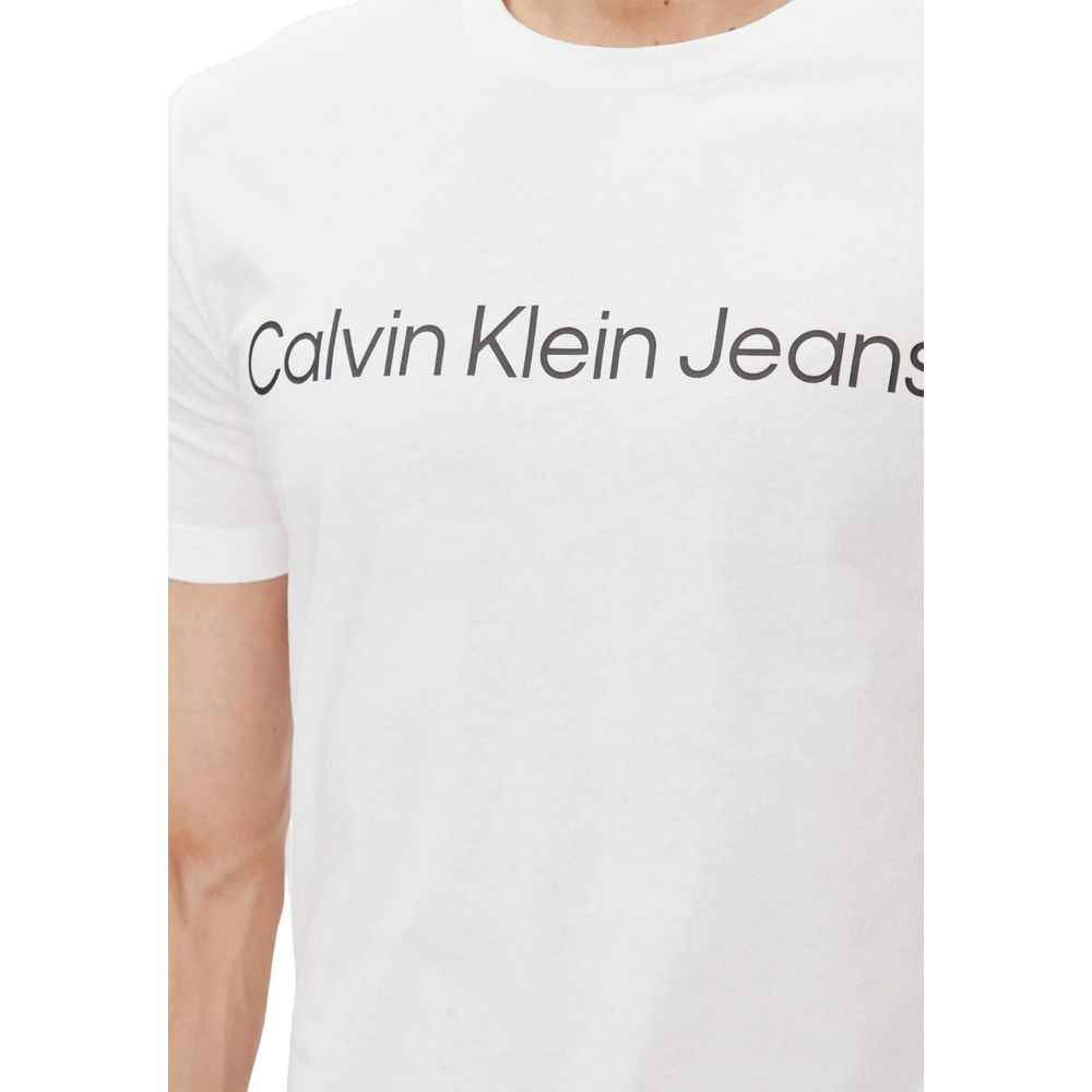 Calvin Klein Jeans White Cotton T-Shirt