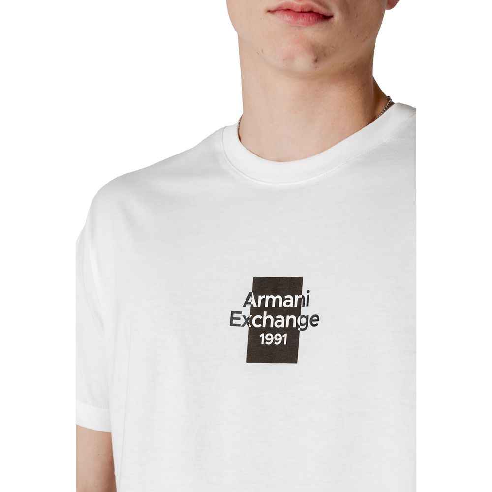 Armani Exchange White Cotton T-Shirt