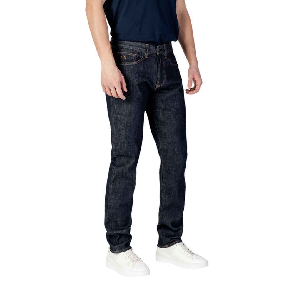 Armani Exchange Blue Polyester Skinny Jean