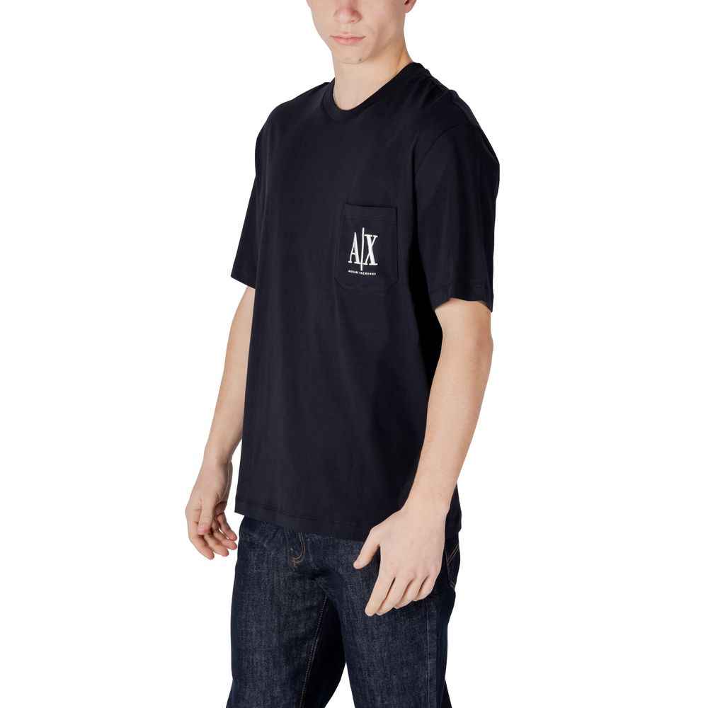 Armani Exchange Blue Cotton T-Shirt