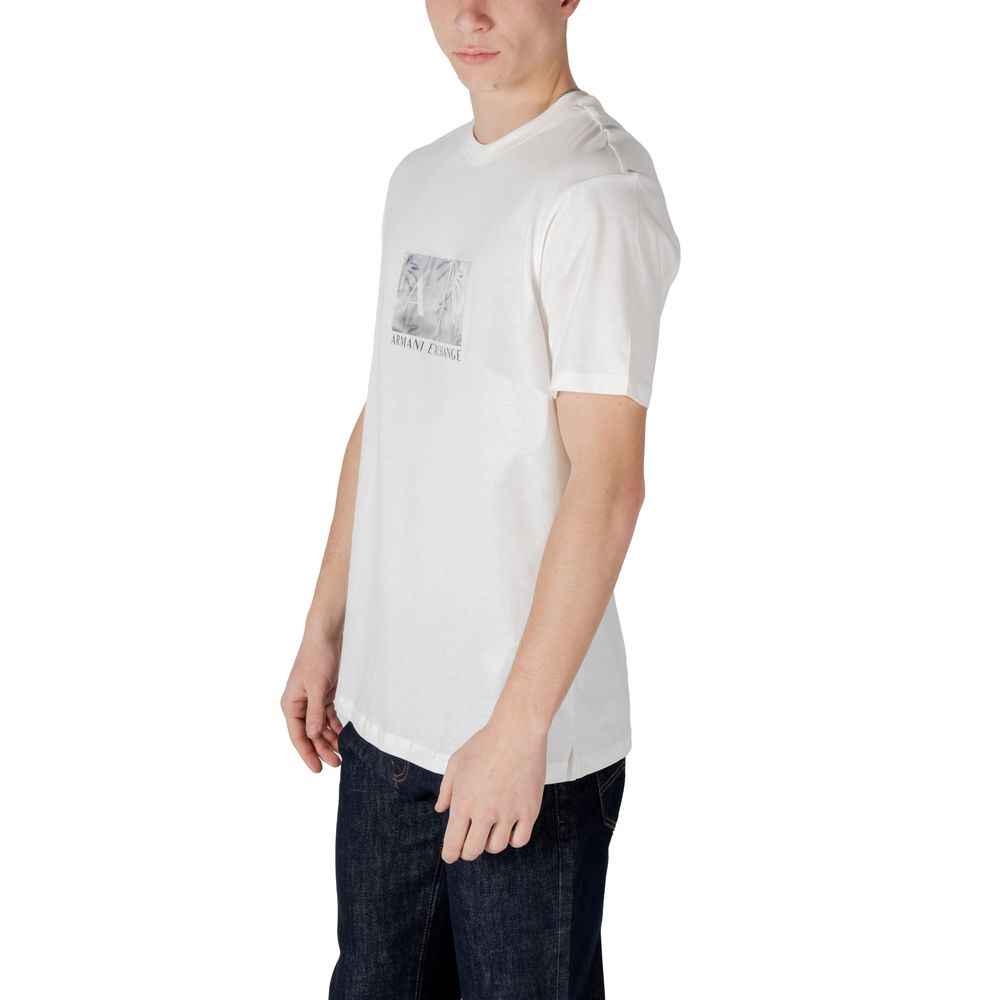 Armani Exchange Cream Cotton T-Shirt