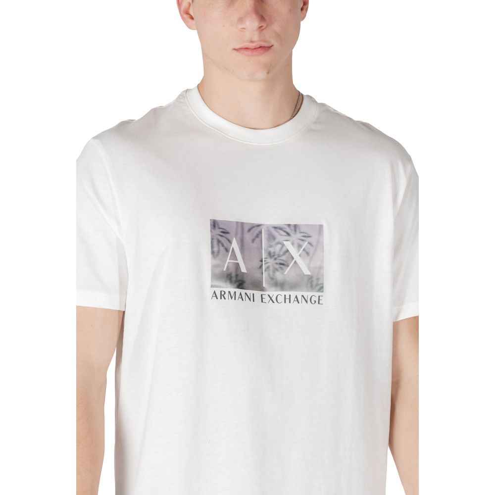 Armani Exchange Cream Cotton T-Shirt