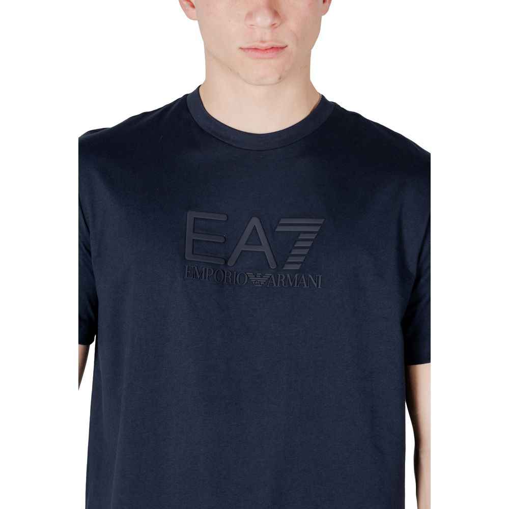 EA7 Emporio Armani Blue Cotton T-Shirt