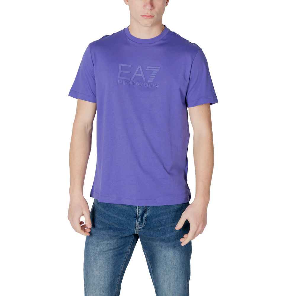 EA7 Emporio Armani Purple Cotton T-Shirt