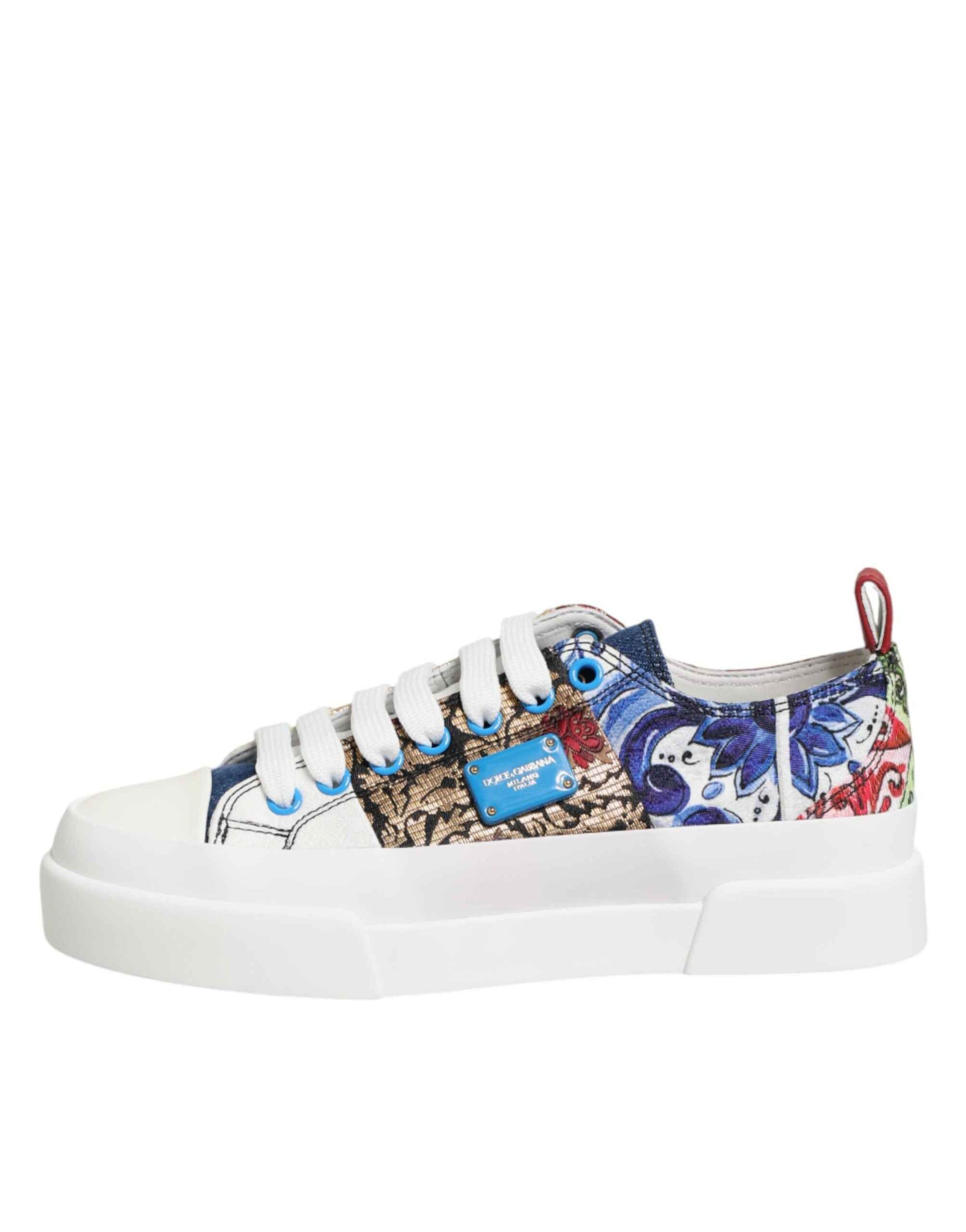 Dolce & Gabbana Multicolor Patchwork Low Top Sneakers Shoes