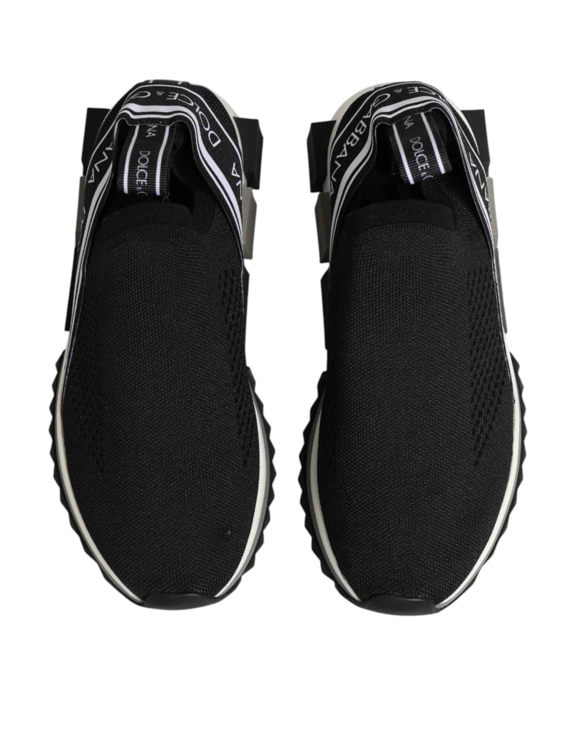 Dolce & Gabbana Black Slip On Sorrento Low Top Sneakers Shoes