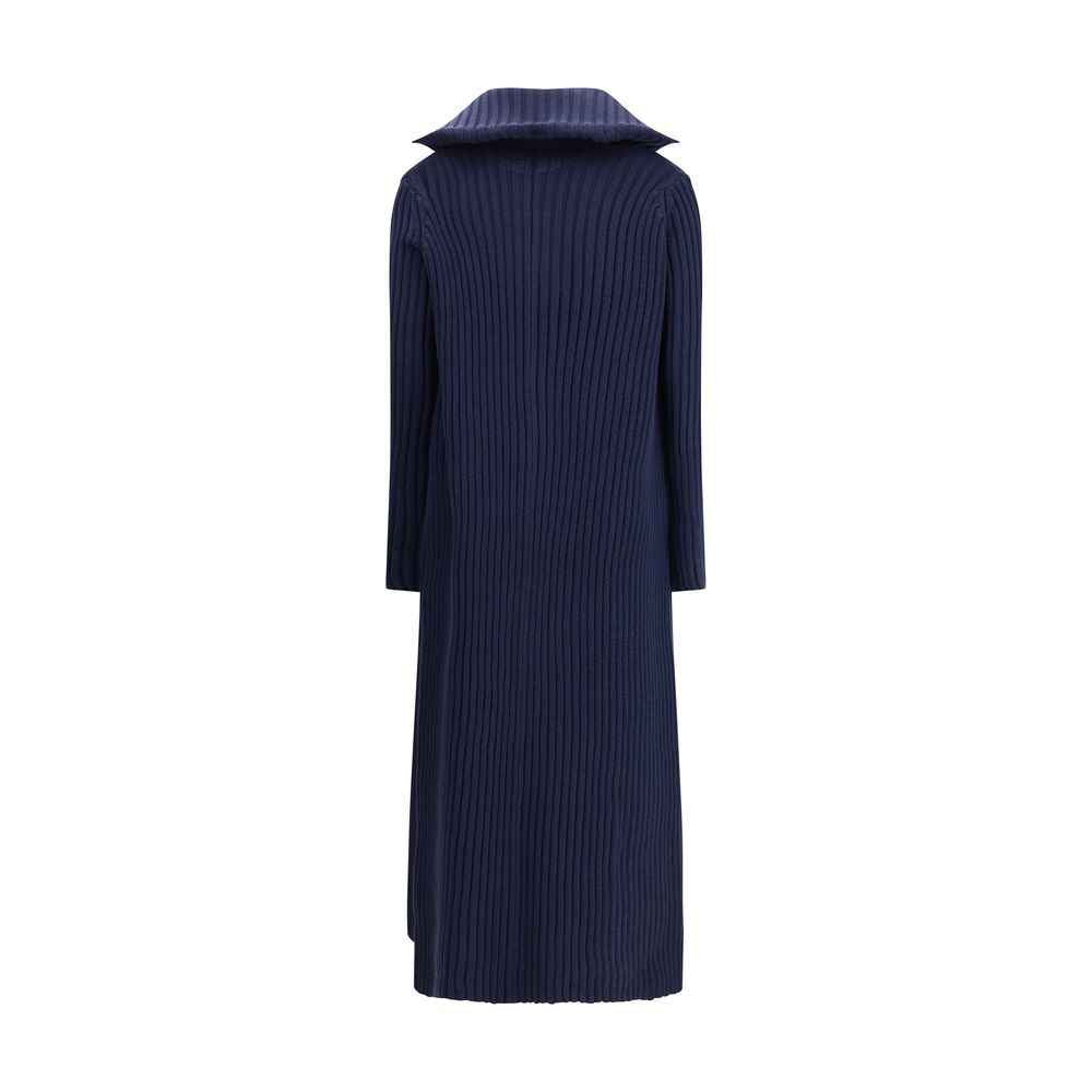 Balenciaga Ribbed Shawl-Collar Cardigan
