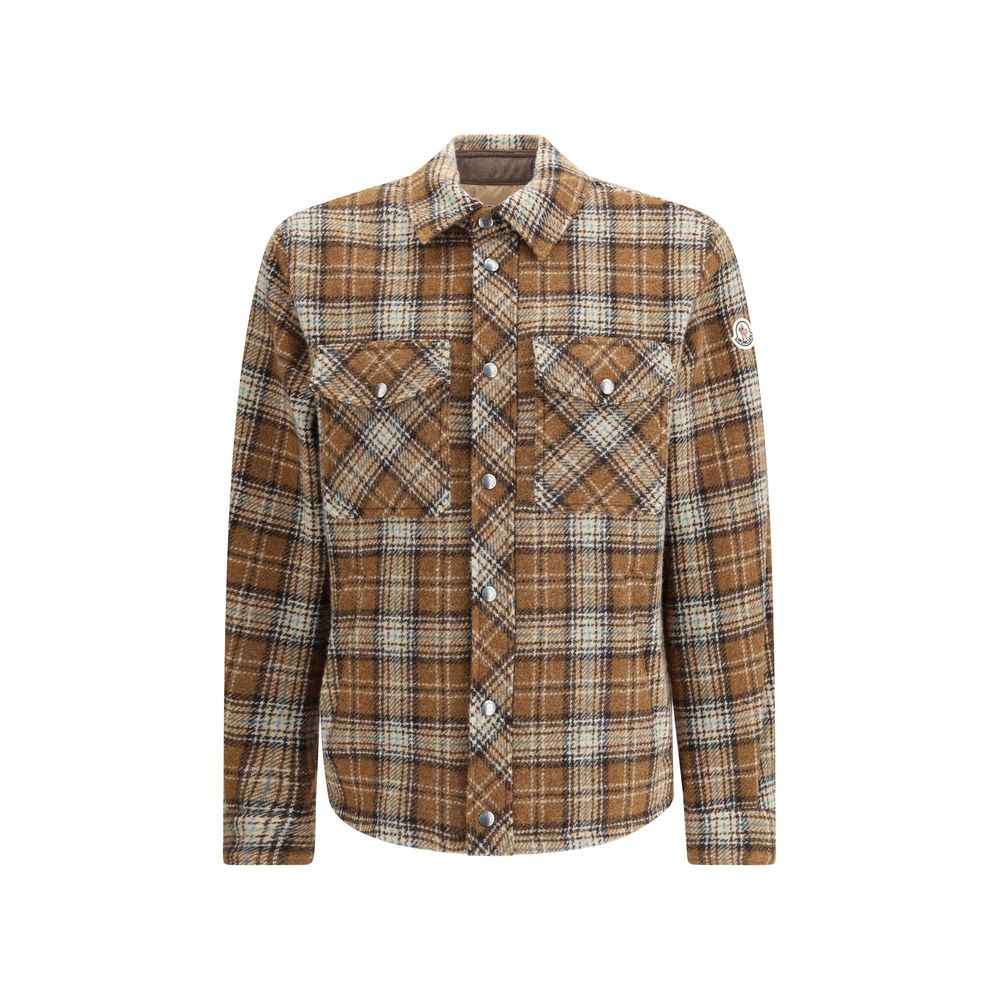 Moncler Brown Fleece Wool Jackets And Coat