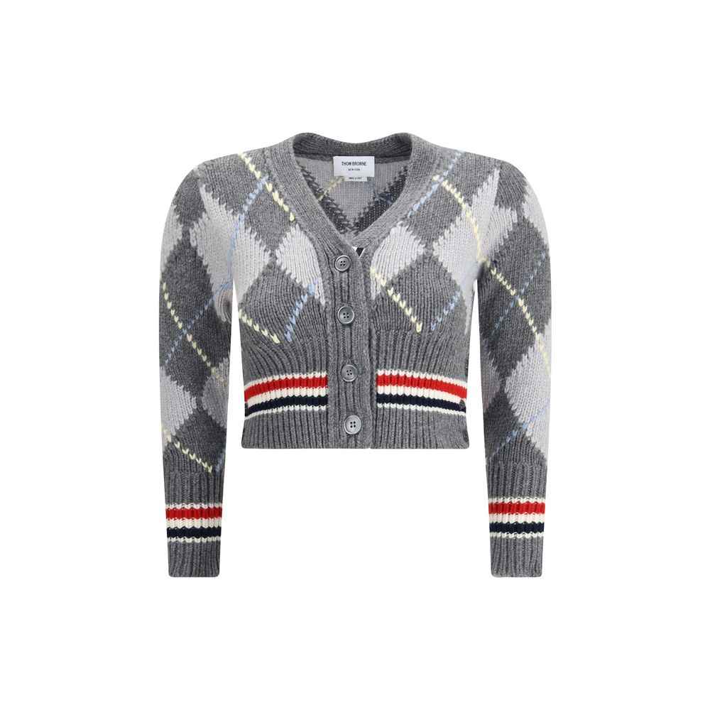 Thom Browne Argyle V-Neck Cardigan