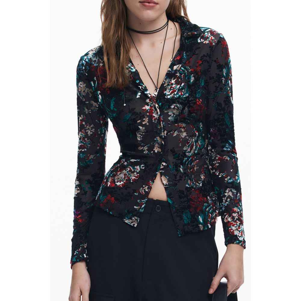 Desigual Black Polyester Shirt