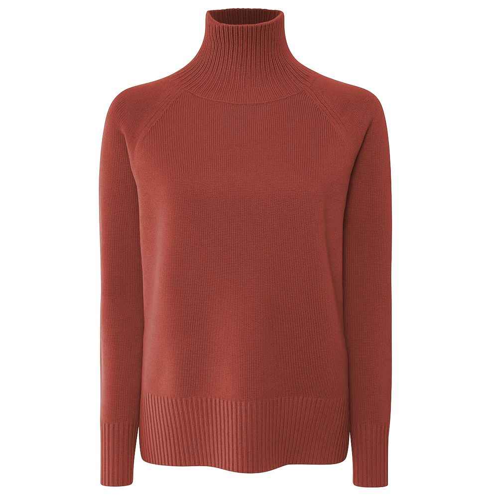 Emilio Romanelli Red Cashmere Women Sweater Turtleneck