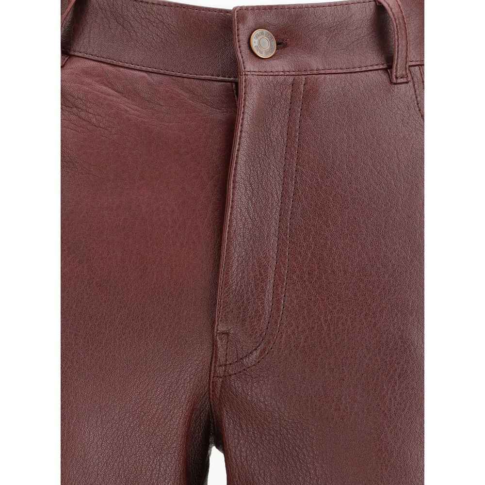 Chloé Bordeaux Leather Pants