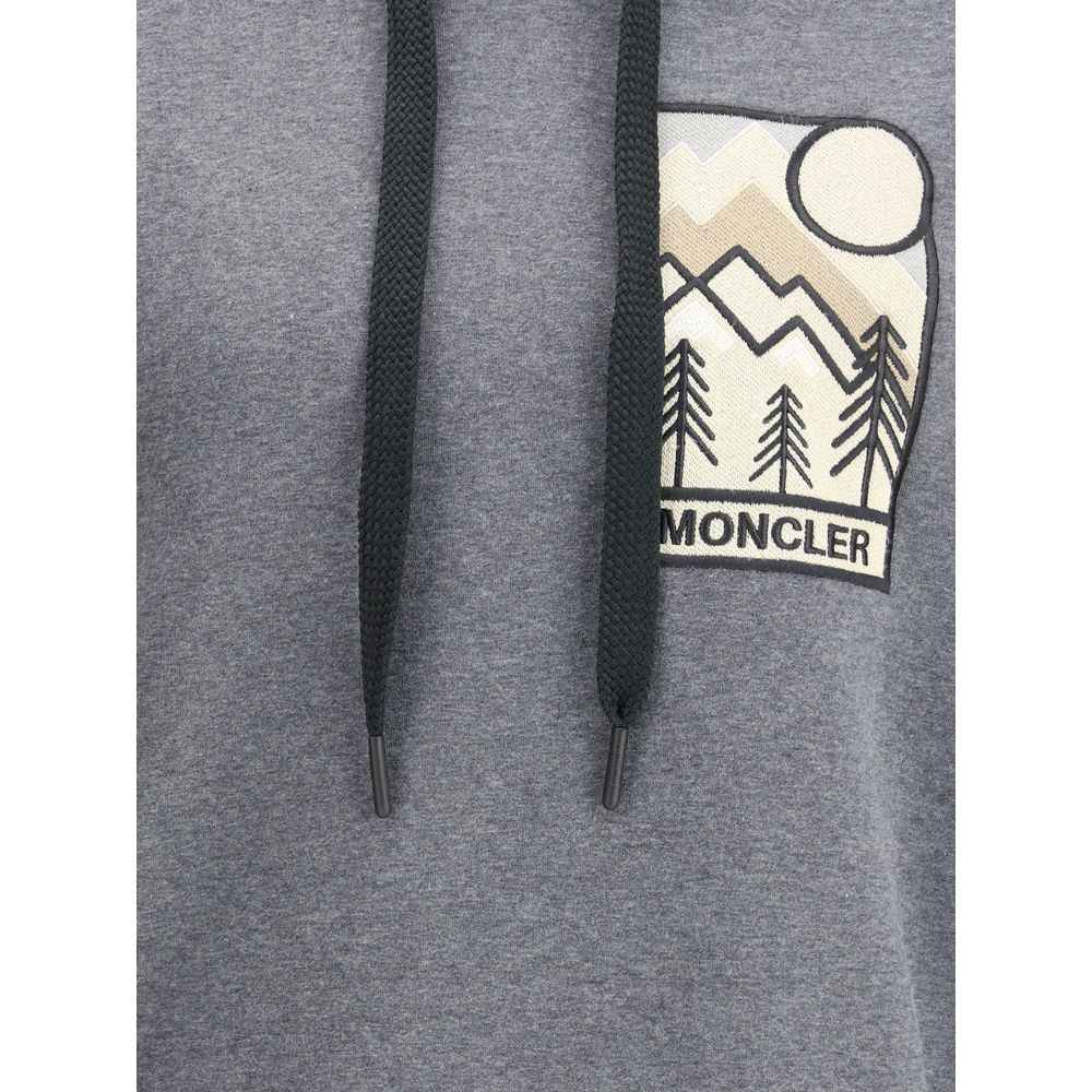 Moncler Grenoble Gray Cotton Sweatshirt