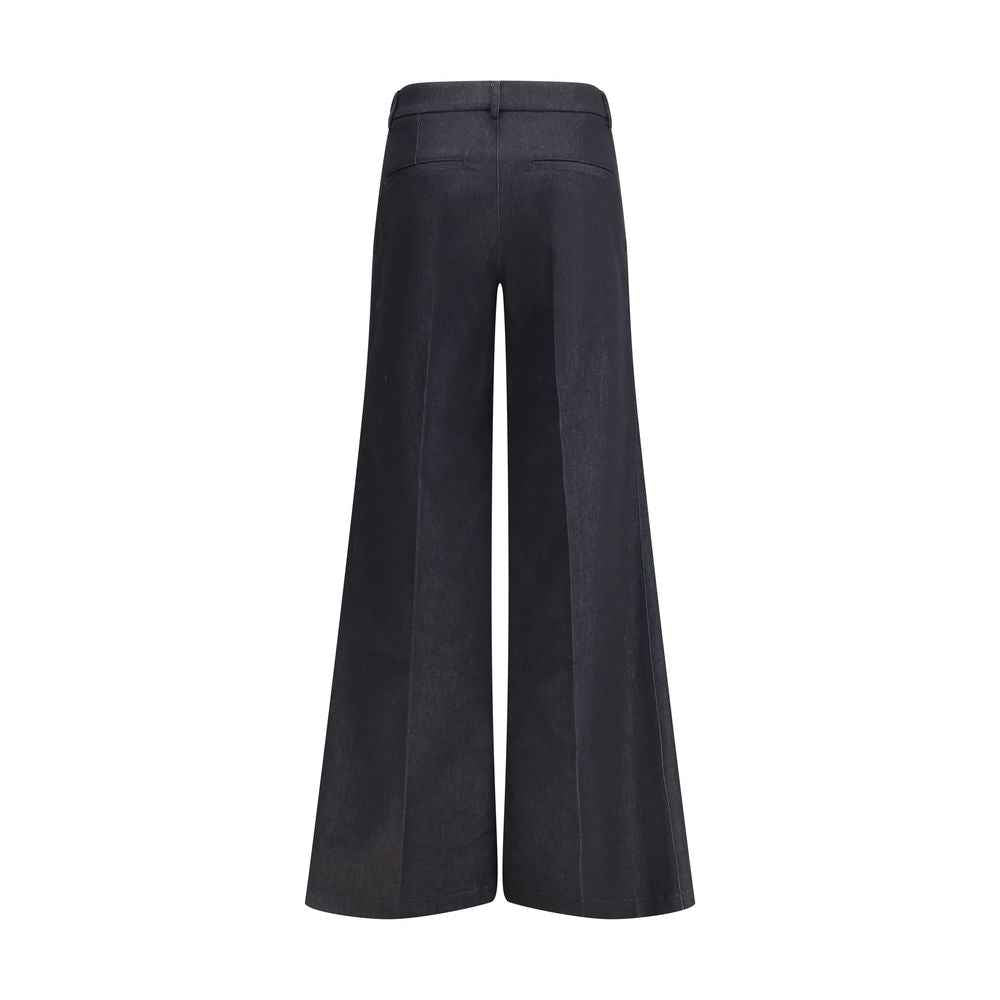 Darkpark Black Polyester Flared Pants